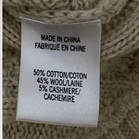 Theory Silasi Woodstock Beige Cashmere Wool Blend Cap Sleeve Sweater Dress - Picture 7 of 7